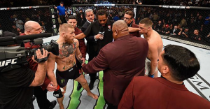 Conor McGregor Nate Diaz staredown