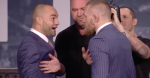 Conor McGregor Eddie Alvarez staredown