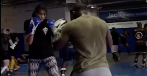 Anthony Johnson sparring