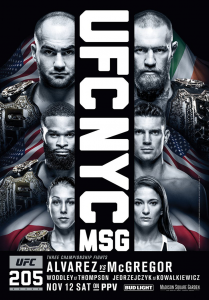 ufc 205 new york poster