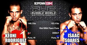 just scrap mma event ISAAC SOARES VS KEONI RODRIGUEZ