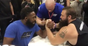 Jon Jones Robert Oberst arm wrestle