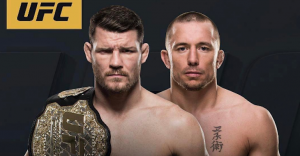 Georges St-Pierre fights Michael Bisping for the middleweight title