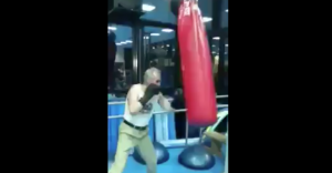 Boxing grandpa