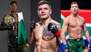 Marvin Vettori, Israel Adesanya, and Dricus du Plessis