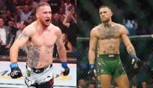 Justin Gaethje and Conor McGregor