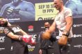 Sean Strickland at UFC 293 open workouts