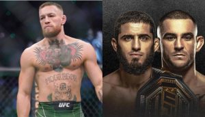 Conor McGregor, Islam Makhachev and Dustin Poirier