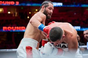 Jorge Masvidal punches Nate Diaz