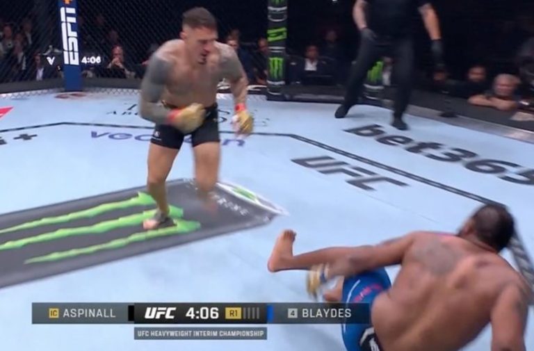 Ufc Results Tom Aspinall Stops Curtis Blaydes In Round Video Bjpenn Com