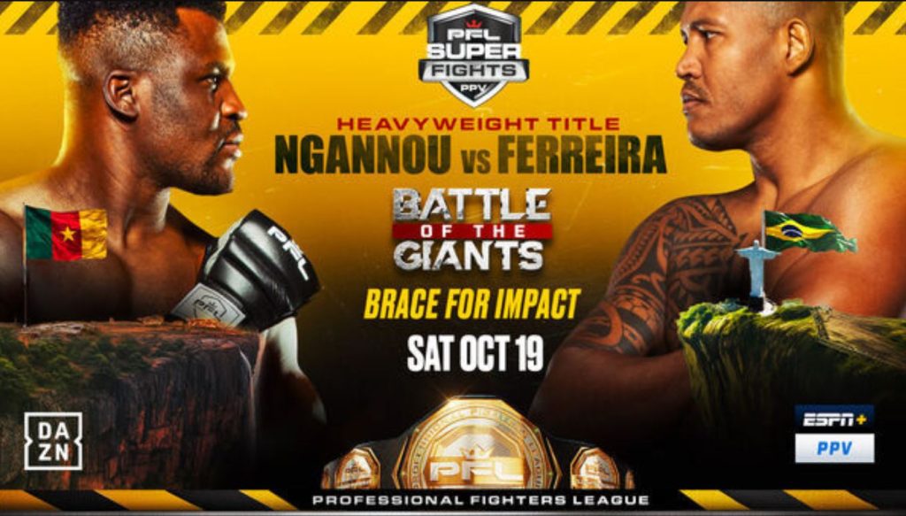 PFL, Battle of the Giants, Results, Francis Ngannou, Renan Ferreira