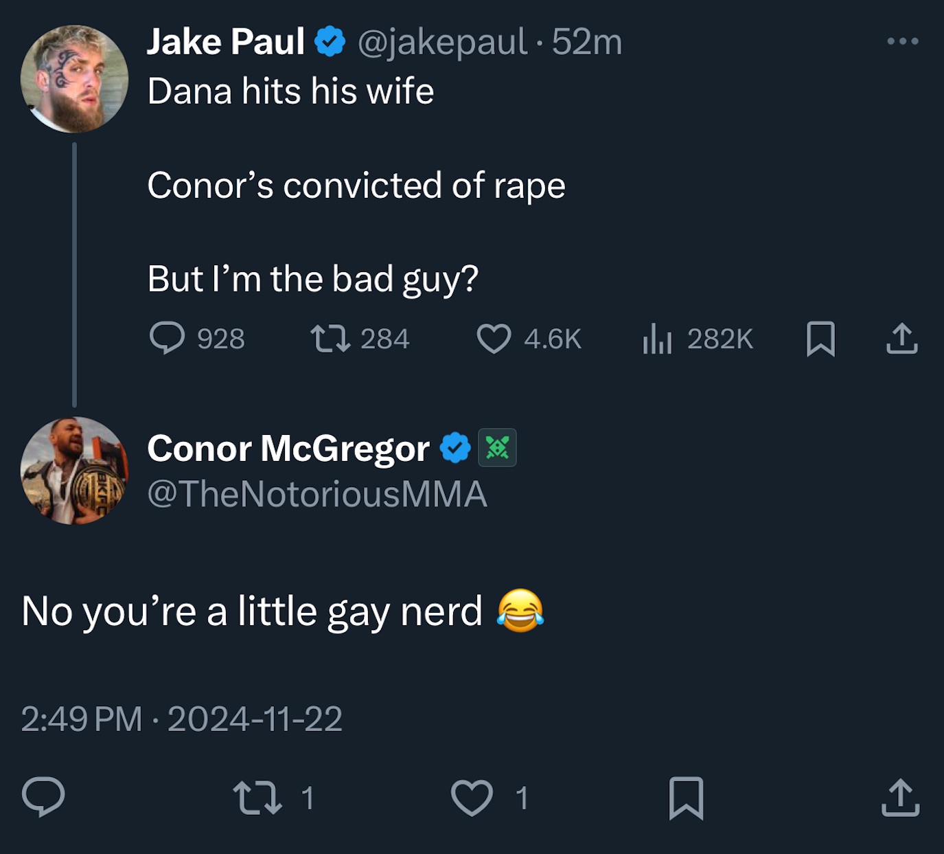 Conor McGregor, Jake Paul, sexual assault, rape, UFC