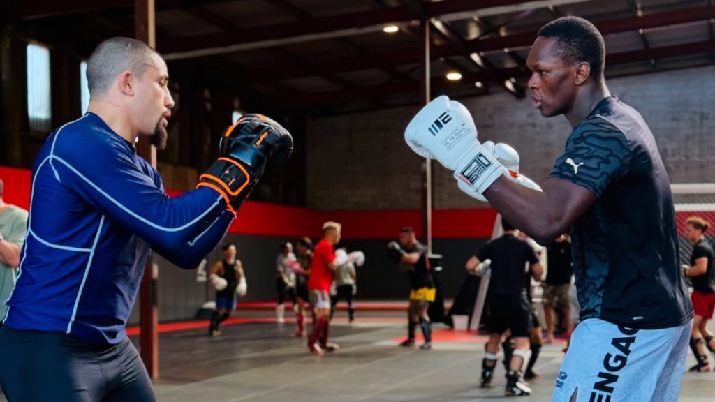 Robert Whittaker Israel Adesanya training