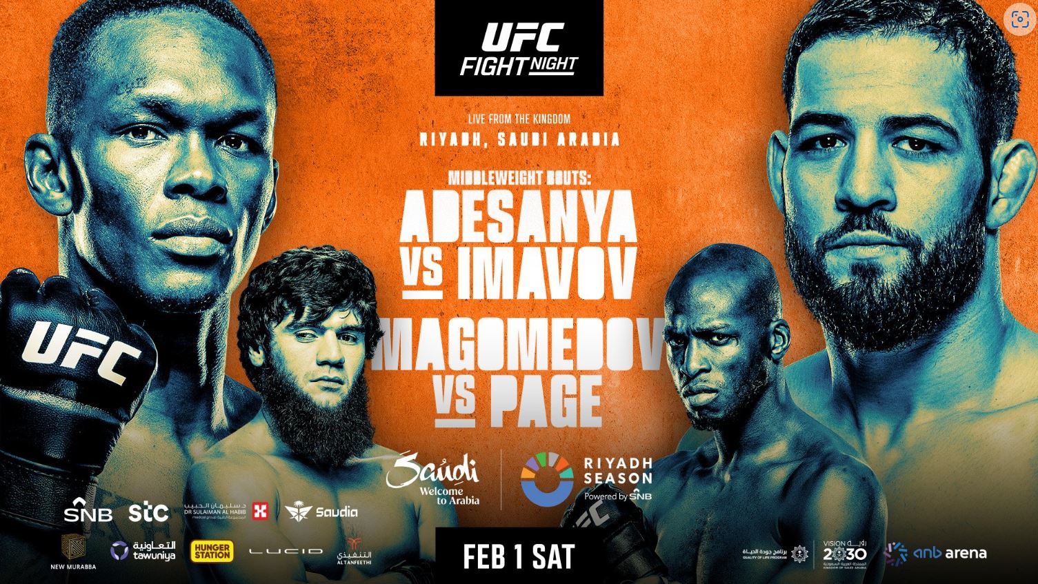 UFC Saudi Arabia, Adesana, IMVOV, As a result, UFC